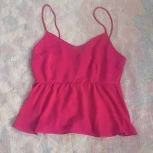 Barbie pink peplum top, never worn!